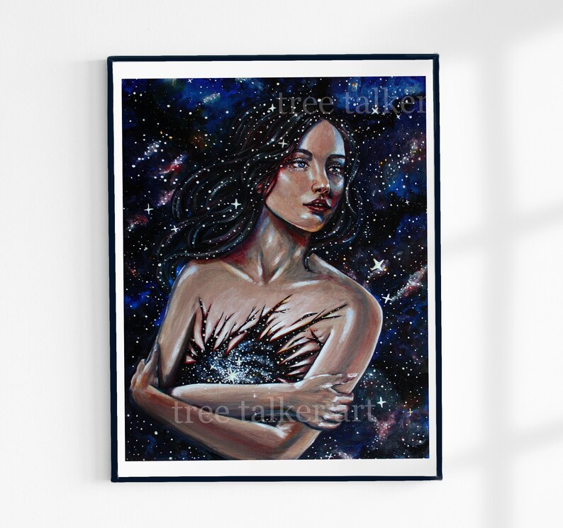 Reclamation of Self glow in the dark fine art giclee print by Rachael Caringella Tree Talker image 4