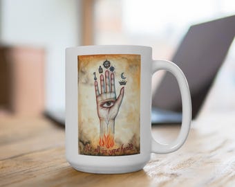 It's All In Your Hands Mug by Rachael Caringella / Tree Talker Art