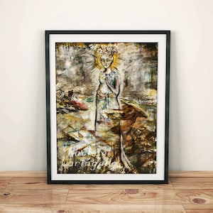 Large Giclée Art Print - Mother Earth  -  11x14 Print -  Mixed Media Gia Painting