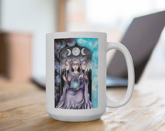 The High Priestess Mug by Rachael Caringella / Tree Talker Art