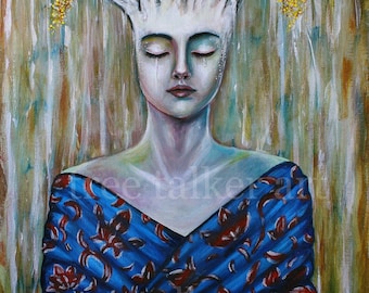 Pando Aspen Tree Forest Original Art Forest Spirit Painting with Shimmer Details by Tree Talker Art
