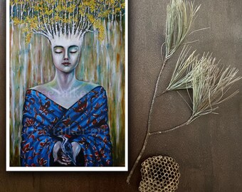 Pando Aspen Tree Forest Fine Art Print - Forest Spirit Print with Shimmer Details by Tree Talker Art