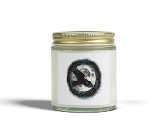 Moonlit Raven Candle by Rachael Caringella / Tree Talker Art