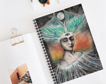 Wisdom Spiral Notebook by Rachael Caringella / Tree Talker Art