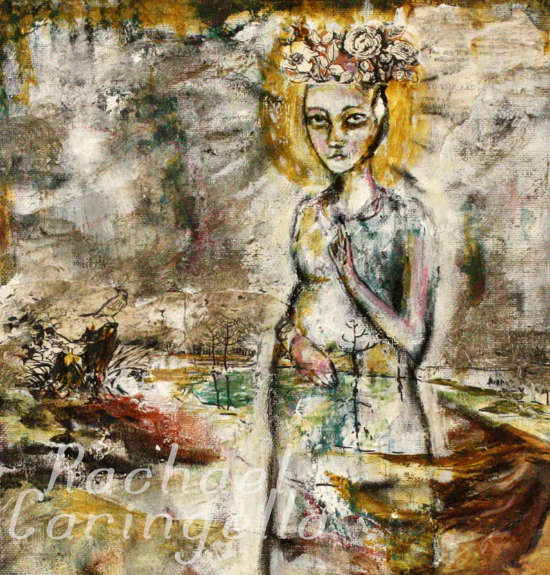 The Great Mother Mixed Media Portrait Goddess Painting