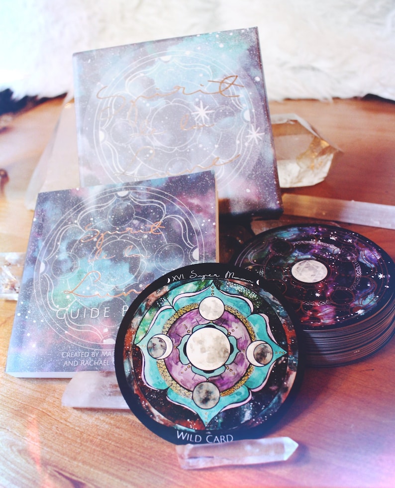 Spirit de la Lune Oracle Cards Oracle deck for Lunar Guidance Divination cards based on the phases of the moon image 5