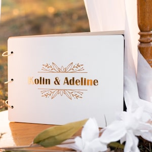Wooden Guest book,Personalized Wedding Guest Book, Wedding Gift, Polaroid Instax Guest Book,Photobooth,Wedding Album ,Wedding Photo Album