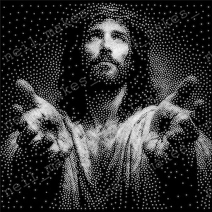 Jesus Christ with Hands in Sorrow Art Vector Image CNC Router Project / Laser Engraving File Download (svg, dxf & png files)