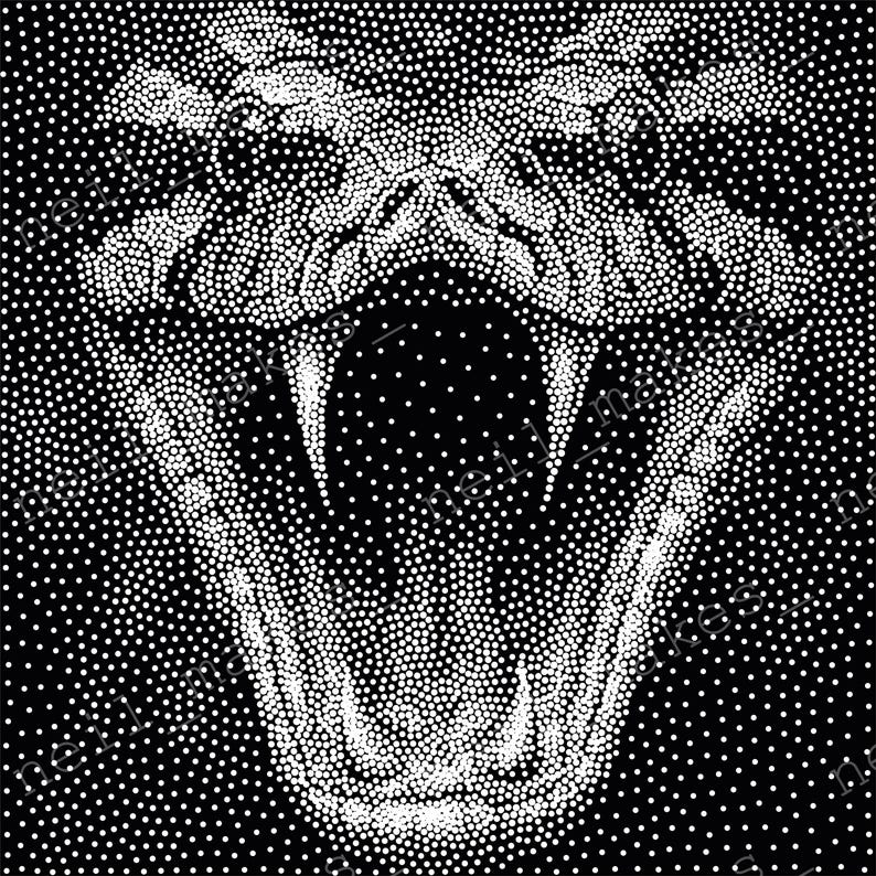 Python Snake Stipple Art Vector Image CNC Router Project / Laser Engraving File Download (svg, dxf & png files) image 1