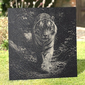 Bengal Tiger in Dappled Sunlight Vector Image CNC Router Project File Download (svg, dxf & png files)