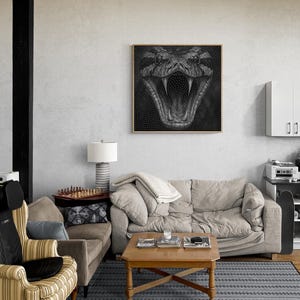 Python Snake Stipple Art Vector Image CNC Router Project / Laser Engraving File Download (svg, dxf & png files) image 2