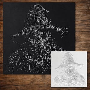 Scarecrow Stencil | Realistic Halloween Horror Airbrush Spray Laser Cut Large Stipple Art (svg dxf png Files - Digital Download)