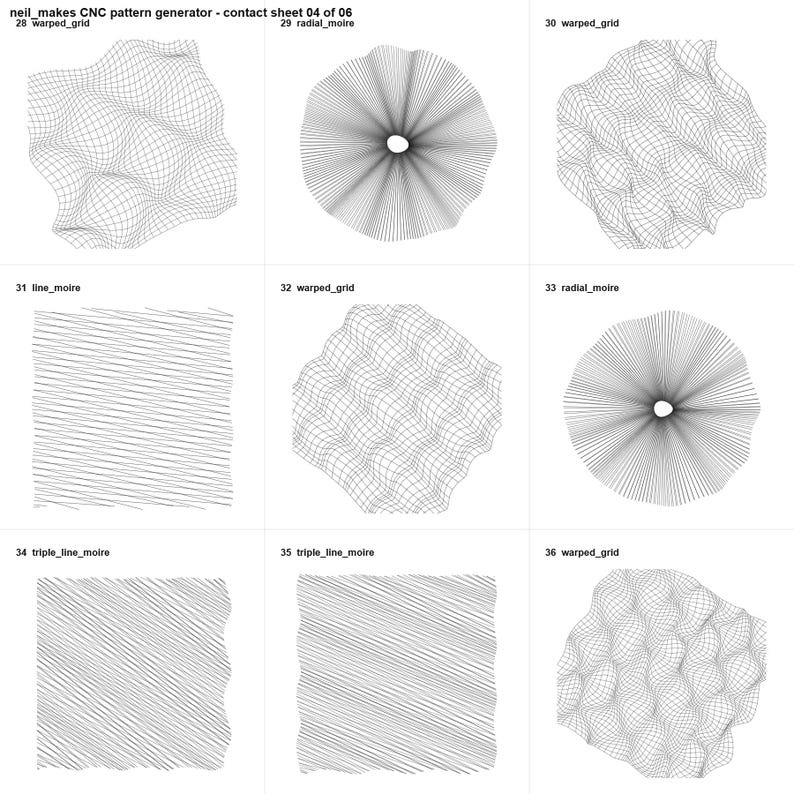 Set of 50 X Geometric Moiré / Interference Pattern Vector Files for ...
