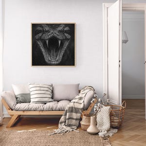 Python Snake Stipple Art Vector Image CNC Router Project / Laser Engraving File Download (svg, dxf & png files) image 4