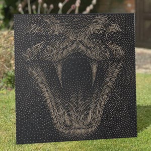 Python Schlange Stipple Art Vektorbild CNC-Fräser-Projektdatei-Download (svg-, dxf- und png-Dateien)