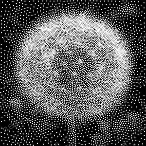 Dandelion Seed Head Stipple Art Vector Image CNC Router Project File Download (svg, dxf & png files)