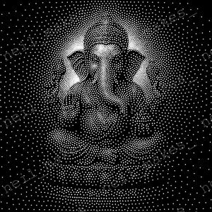 Ganesha Hindu Elephant God Portrait Vector Image CNC Router Project File Download (svg, dxf & png files)