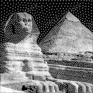 Great Sphinx of Giza Stipple Art Vector Image CNC Router Project File Download (svg, dxf & png files)