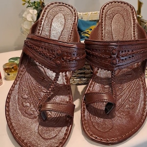 Handmade Leather Kolhapuri Sandals for Women | Traditional Indian Flats | Ethnic Boho Summer Shoes | Bridal & Festive Footwear