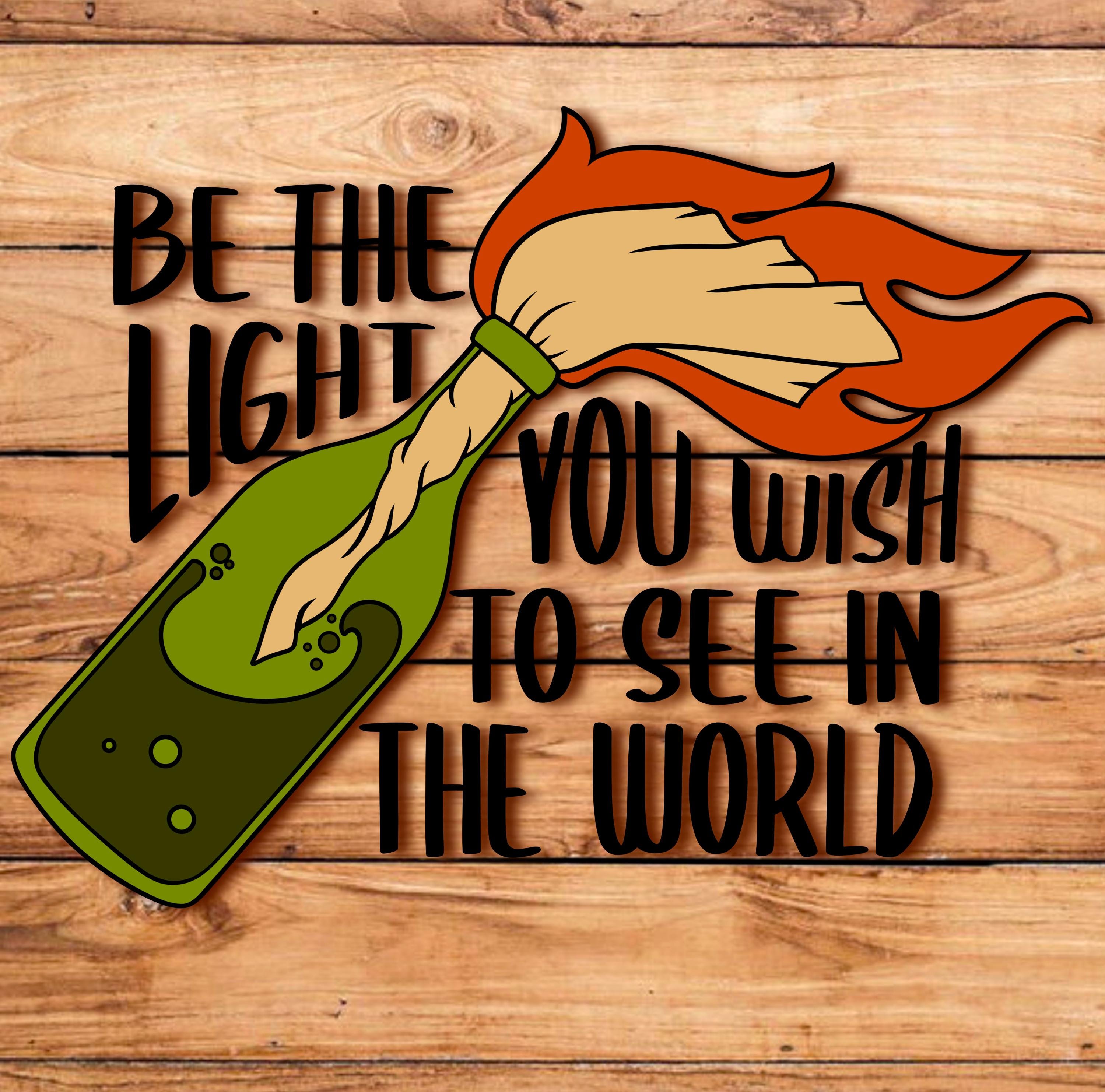 "Be The Light" Molotov Cocktail Morale Patch - PVC, Velcro Back, By Diamondback Designs