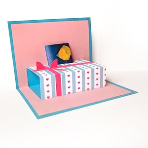 Porte-cartes cadeau Boîte cadeau Carte pop-up Design SVG + PDF