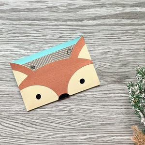Fichier SVG de porte-cartes cadeau visage de renard