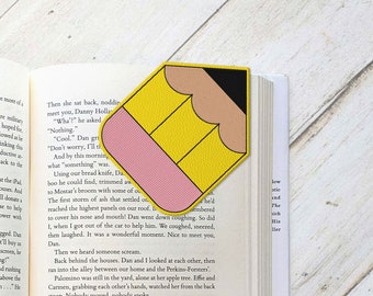 Pencil Corner Bookmark ITH Applique Embroidery File