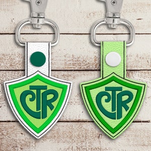 CTR Shield ITH Key Fob Applique Embroidery File