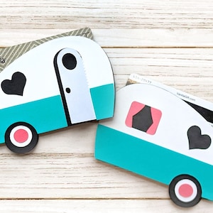 Retro Camper Geschenkkartenhalter SVG-Datei