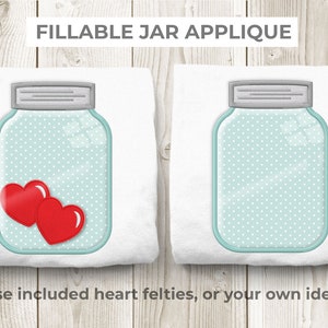 Fillable Canning Jar Applique Embroidery File