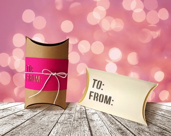 To From Pillow Box SVG Design
