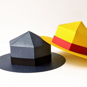 Wide Brim Hat Gift Box SVG Design