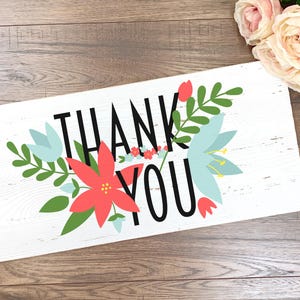 Floral Thank You SVG File