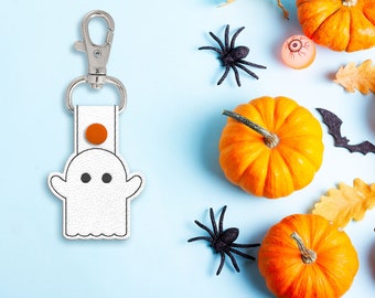 Fichier de broderie d'appliques Ghost ITH pour porte-clés