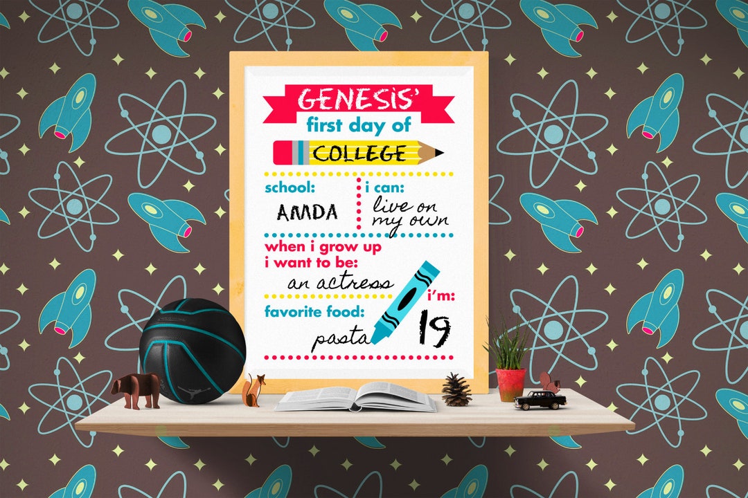 First Day of School Poster PDF + PNG + SVG Editable and Printable ...