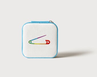 Regenbogen Sicherheitsnadel Stickdatei