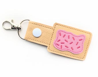 Frosted Toaster Gebäck ITH Stickdatei Schlüsselanhänger Applikation