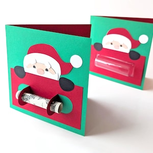 Christmas Santa Claus Money Roll Holder Card SVG File