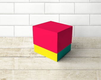 Cube Box With Lid SVG Design