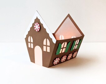 Gingerbread House Luminary SVG File