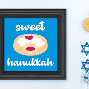 Doux Hanukkah Sufganiyot Jelly Donut Fichier SVG