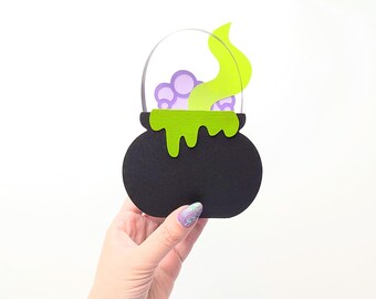 Halloween-Hexe Kessel Box SVG-Datei