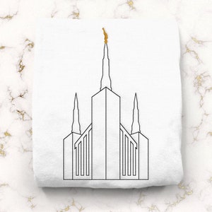 LDS Portland Oregon Temple Linework Embroidery File