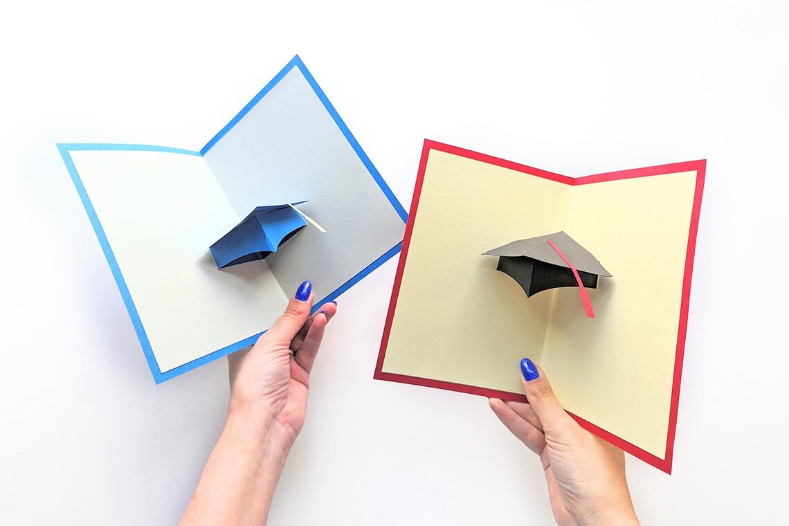 Graduation Cap Pop up Card SVG and PDF Design - Etsy Canada