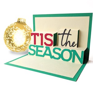Tis the Season Christmas Pop Up Card SVG File