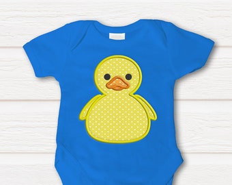 Rubber Duck Front Applique Embroidery File