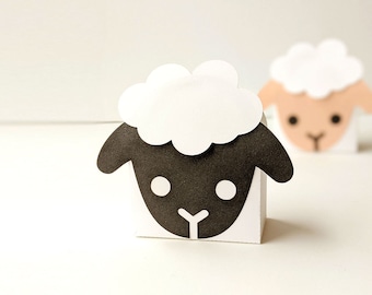 Lamb Face Gift Box SVG Design