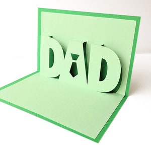 Dad with Tie Kirigami Word Pop Up Card SVG File image 1