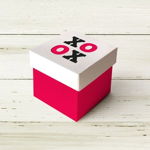 XOXO Würfeldose mit Deckel SVG Design