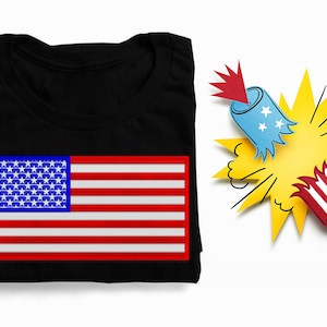 US Flag Applique Embroidery File